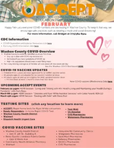 A flyer with the words oc accept february 2019.