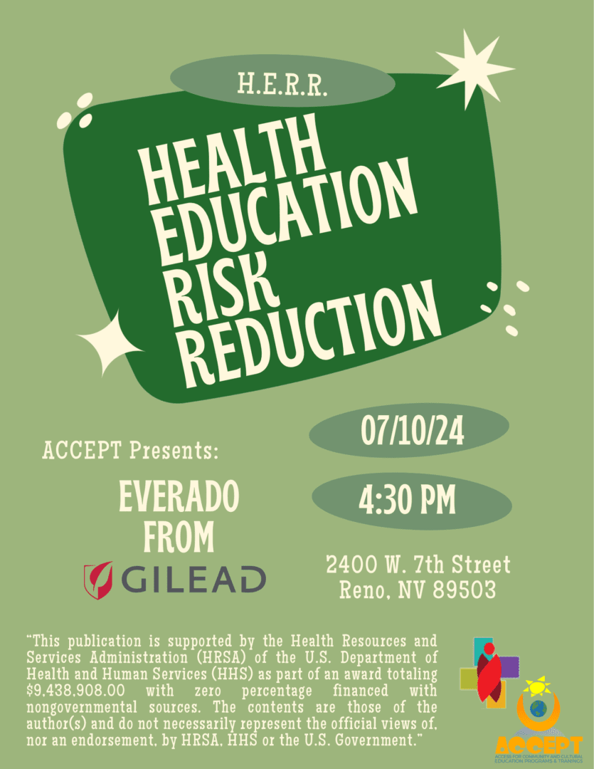 A poster of health education and risk reduction.