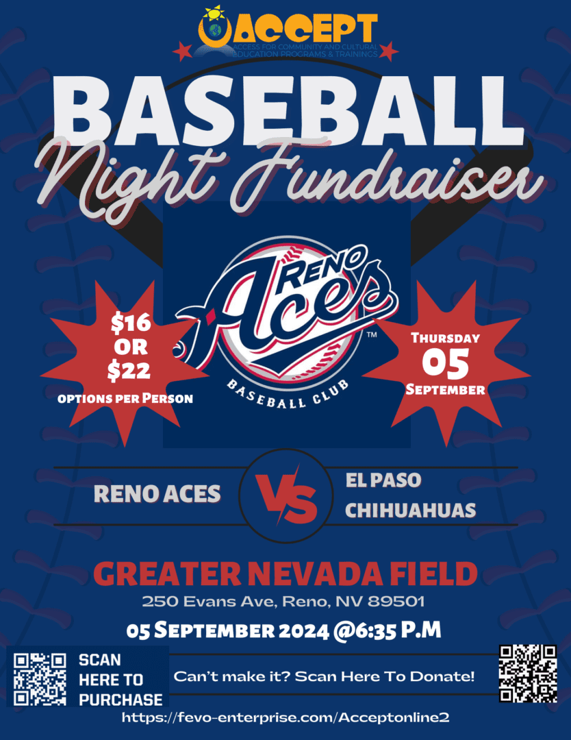 A poster of baseball night fundraiser